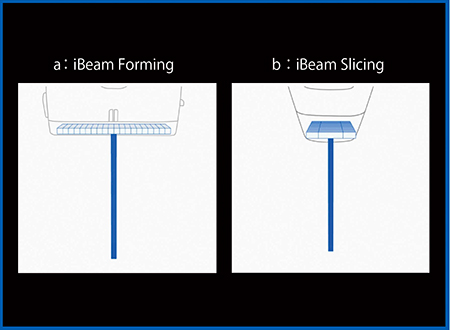 図2　iBeam Forming（a）とiBeam Slicing（b）の原理