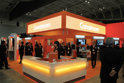 Carestream を前面に出した創立5周年のケアストリームヘルスブース