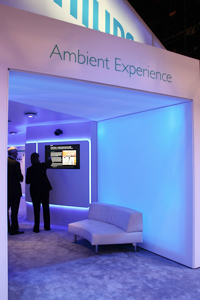 照明による検査環境を体験できるAmbient Experienceのコーナー