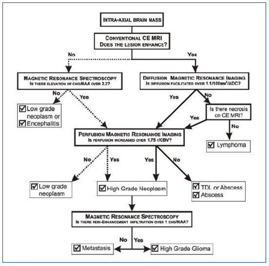 図1 脳腫瘍への臨床MRS/I の応用例