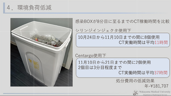 図4 医療廃棄物の量の比較(自験例)