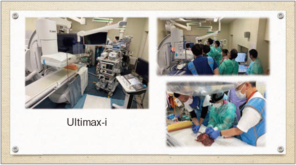 図3　当院の透視検査室 Ultimax-iはコンパクト設計のため、広いワークスペースが確保できる。