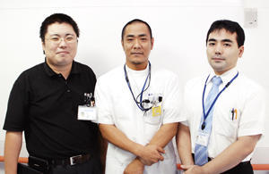 左から青木，岡山，竹元の各氏