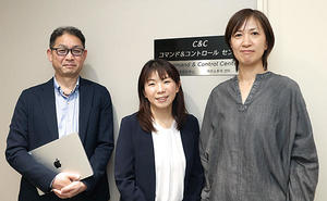 左から秋山幸久氏（TXP Medical），吾郷氏，宮本氏