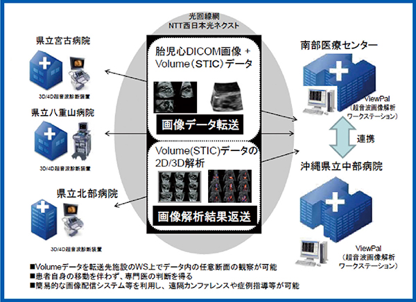 図2　沖縄県立病院胎児超音波支援システムの運用概要図