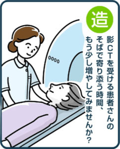 造影CTを受ける患者さんのそばで寄り添う時間，もう少し増やしてみませんか？