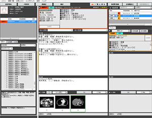 Centricity Radiology Report JP画面