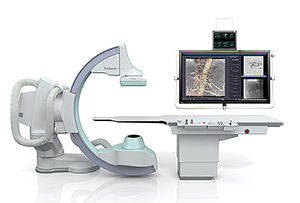 同社の床置式Cアームタイプ血管撮影装置「Trinias F12 MiX package」