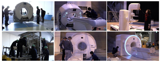 CT，MRI，マンモグラフィのセッティング