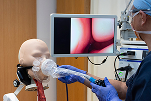 鼻・咽喉頭の内視鏡検査における使用イメージ