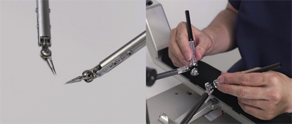 手術器具の先端 / 操縦デバイス