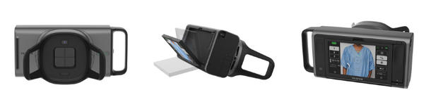 今回開発した携帯型X線撮影装置の新モデル * 販売名：ポータブルX線撮影装置　XD4000，医療機器認証番号：307ABBZX00015000