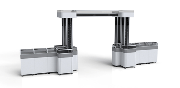 橋梁モジュールと垂直移動モジュールの組み合わせ例