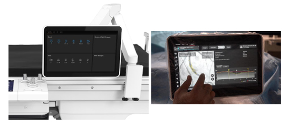 テーブルサイドでの直感的な操作を可能にするタブレット型操作コンソール「ARTIS Touch UI」を搭載
