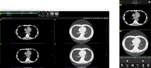 Cloud viewer （左：PC版，右：モバイル版）