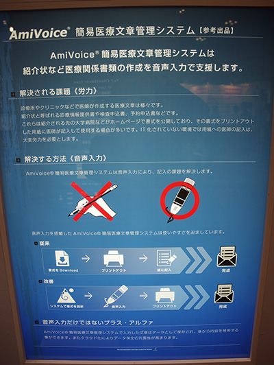 紹介状などの文書作成を支援する「AmiVoice簡易医療文書管理システム」