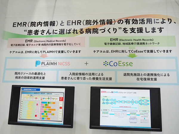 ナースコールによる院内情報と「CoEsse」による院外情報の有効活用・連携強化を推進