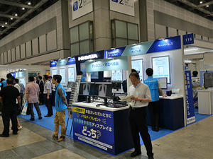 豊富なPC周辺機器のラインアップを生かして医療DXを支援するアイ・オー・データ機器ブース