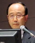 講演する栗林JRS会長