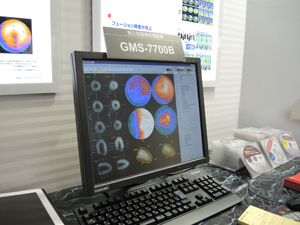 核医学関連では独立型画像処理装置「GMS-7700B」のデモを実施