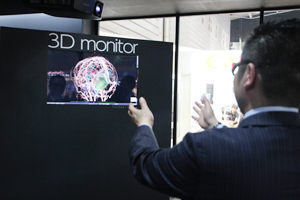 3Dモニタでの再構成画像の立体視表示を提案