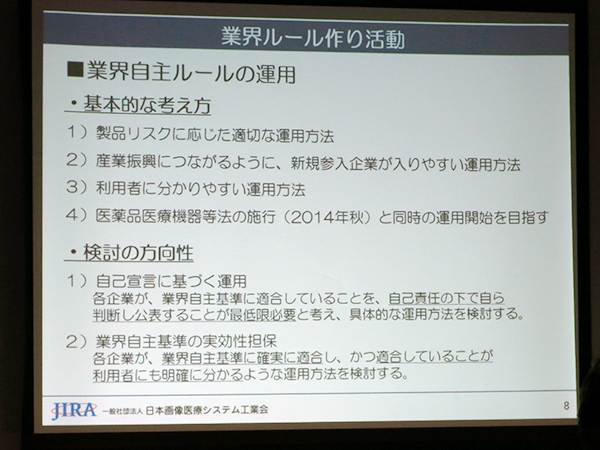医療用ソフトウェアについての業界自主ルールの運用