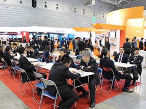 会場内に設けられた休憩所