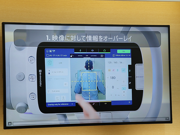 「ライブビュー表示」では受像器領域などをモニタにオーバーレイ表示