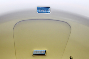 ガントリ内側の小型モニタ