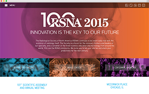 RSNAウェブサイトに開設された「Centennial Website」