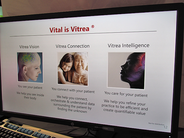 “Vitrea Vision”，“Vitrea Connection”，“Vitrea Intelligence”の3つのラインアップで展開