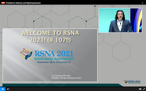 シカゴの見どころを紹介するシカゴ放射線協会のAri Goldberg氏