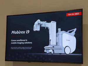 CXDIシリーズとの組み合わせが可能な回診用X線撮影装置「Mobirex i9」