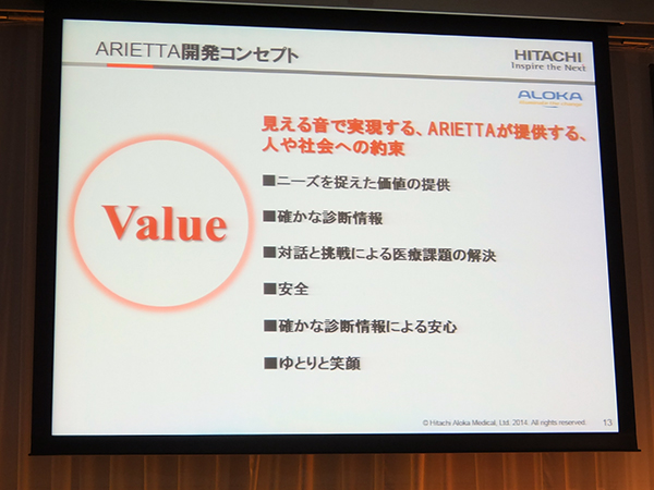 ARIETTAシリーズの開発コンセプト（Value）