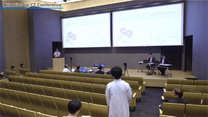 会場（国立がん研究センター中央病院研究棟大会議室）とオンデマンド配信で開催