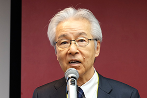 開会の挨拶を行う日本医工ものづくりコモンズの谷下理事長