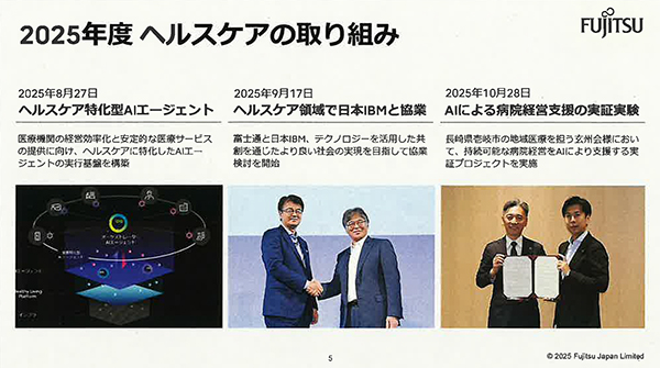 ヘルスケア特化型AIエージェントの実行基盤構築など2025年度のヘルスケア事業の取り組み